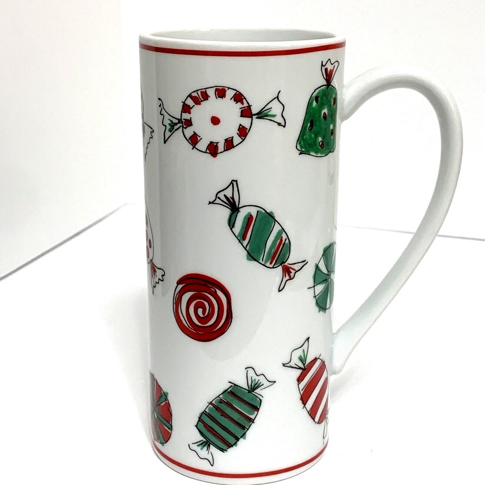 Food Network Holiday Christmas Sweets Mug Ceramic Hot Chocolate Tea Coffee 6"